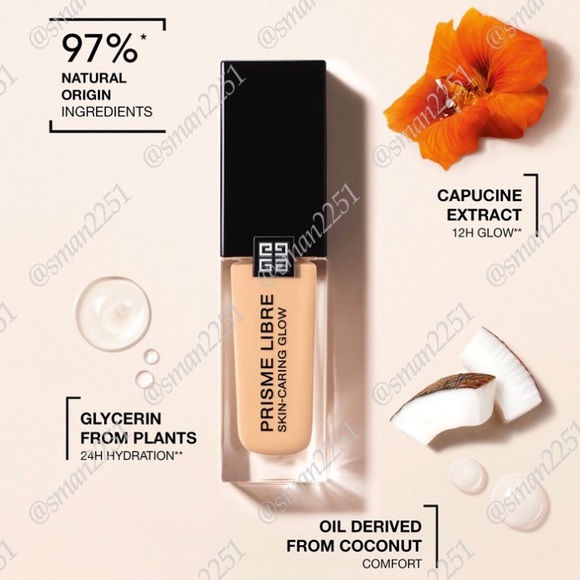 🎉HP🎉💖NEW!💖Givenchy Prisme Libre Skin-Caring Glow Foundation SEALED! - Picture 10 of 15